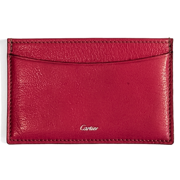 CARTIER Vintage Leather Card Holder - Red - Picture 2 of 10